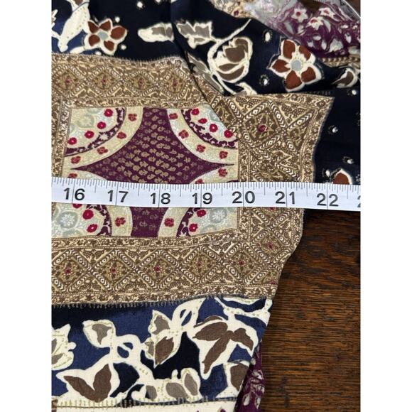 Blair Boutique Button Jacket Long Sleeve Maroon Green Geometric Design SZ 18 - Picture 5 of 8